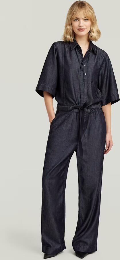 G-Star RAW Lightweight Regular Jumpsuit Donkerblauw Dames
