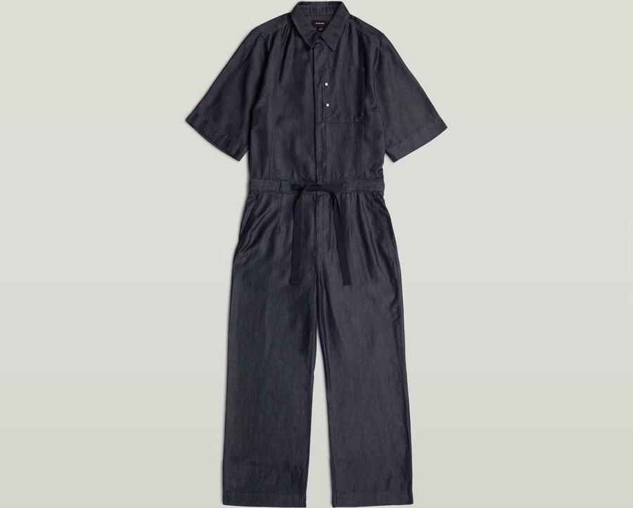 G-Star RAW Lightweight Regular Jumpsuit Donkerblauw Dames - Foto 5