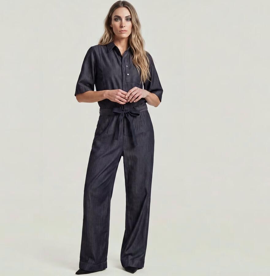 G-Star RAW Lightweight Regular Jumpsuit Donkerblauw Dames - Foto 4