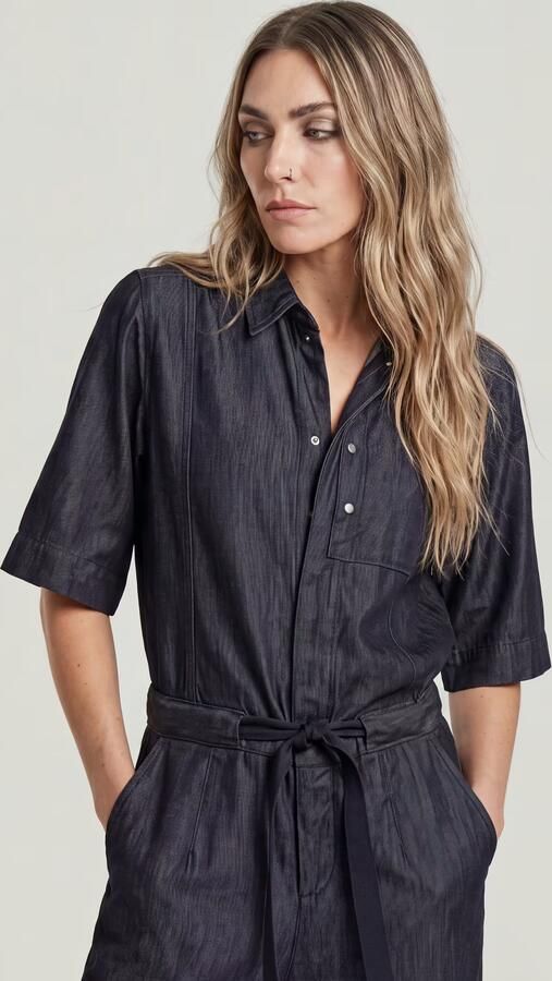 G-Star RAW Lightweight Regular Jumpsuit Donkerblauw Dames - Foto 7