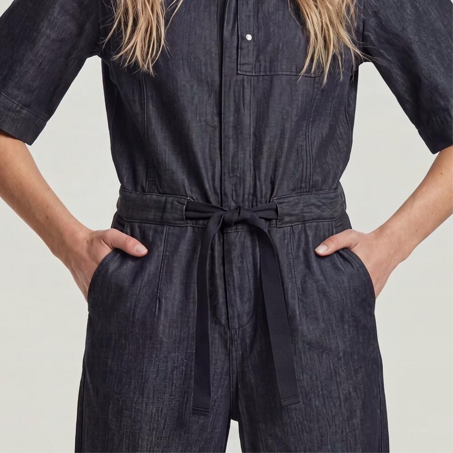 G-Star RAW Lightweight Regular Jumpsuit Donkerblauw Dames - Foto 3
