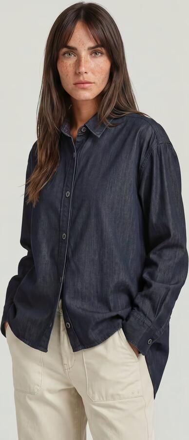 G-Star RAW Lightweight Relaxed Overhemd Donkerblauw Dames - Foto 5
