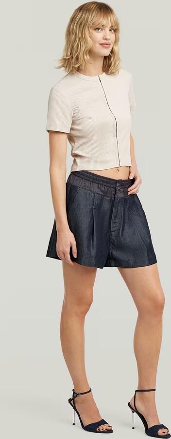 G-Star RAW Lightweight Relaxed Shorts Donkerblauw Dames - Foto 7