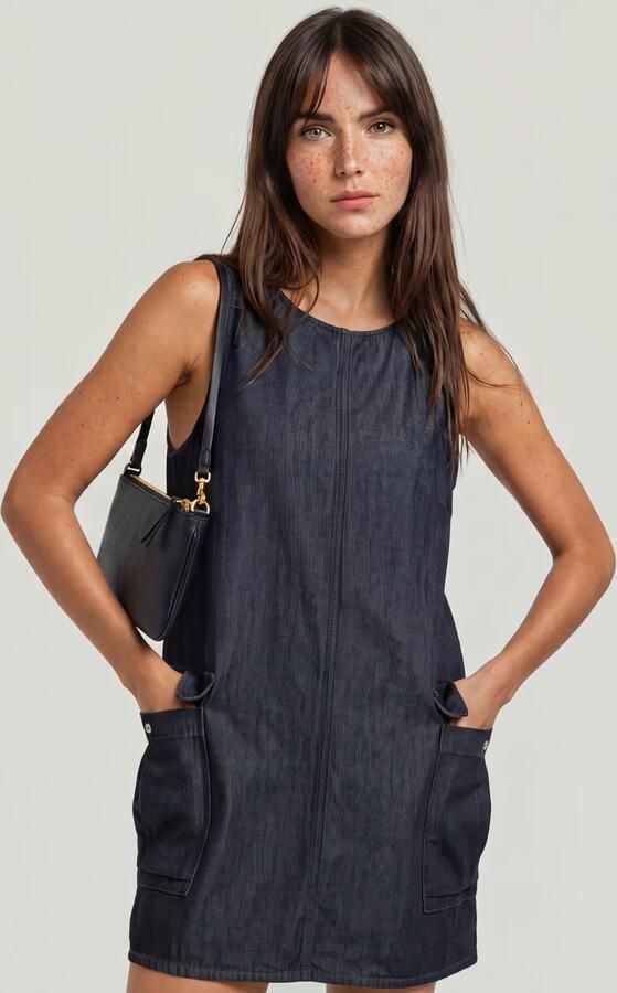 G-Star RAW Lightweight Shift Cargo Jurk Donkerblauw Dames - Foto 9