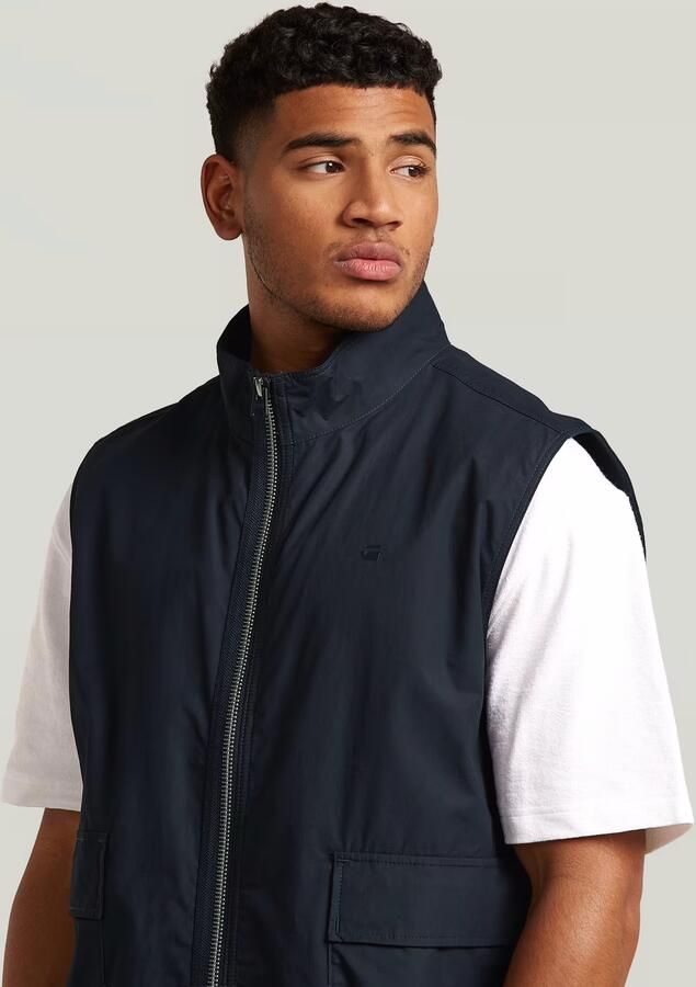 G-Star RAW Lightweight Summer Gilet Donkerblauw Heren - Foto 6