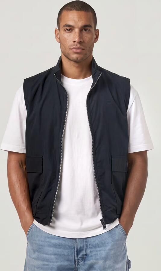 G-Star RAW Lightweight Summer Gilet Donkerblauw Heren - Foto 11