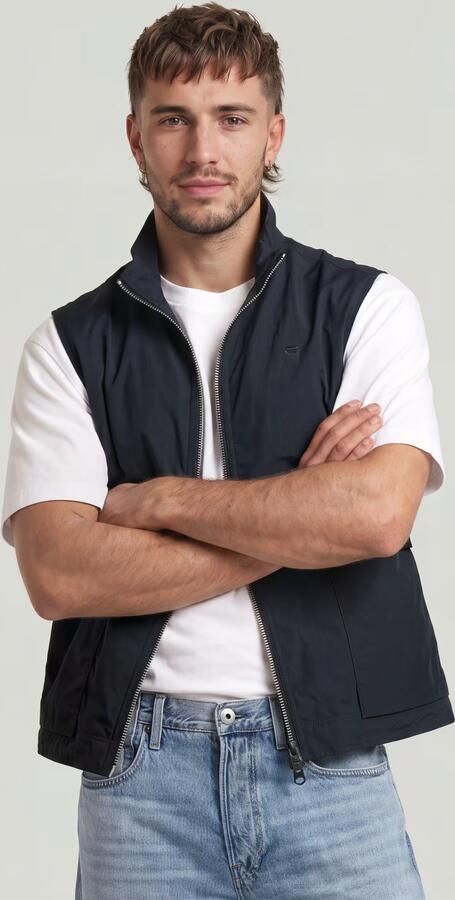 G-Star RAW Lightweight Summer Gilet Donkerblauw Heren - Foto 13