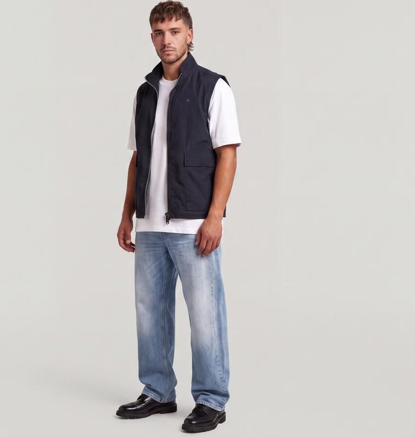 G-Star RAW Lightweight Summer Gilet Donkerblauw Heren - Foto 6