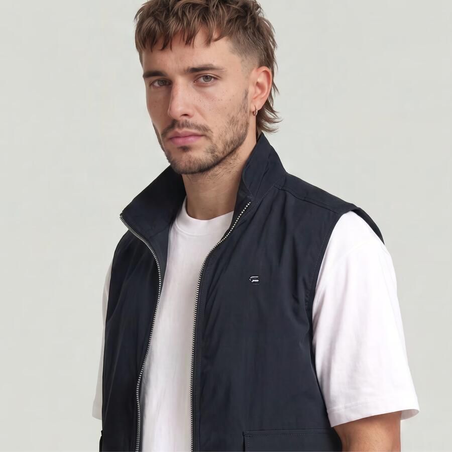 G-Star RAW Lightweight Summer Gilet Donkerblauw Heren - Foto 5