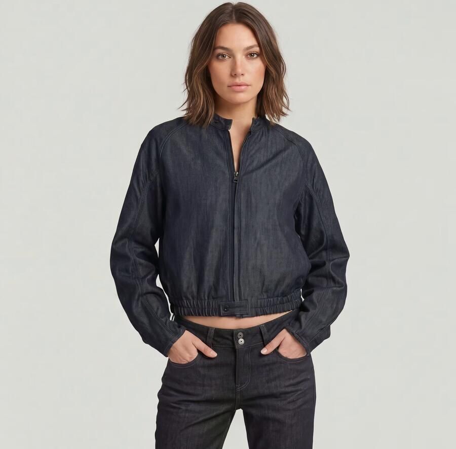 G-Star RAW Lightweight Zomerjas Bomber Donkerblauw Dames - Foto 3
