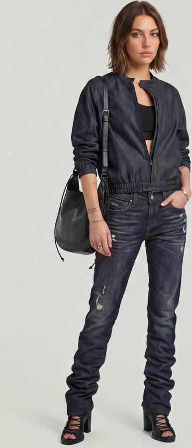 G-Star RAW Lightweight Zomerjas Bomber Donkerblauw Dames - Foto 6