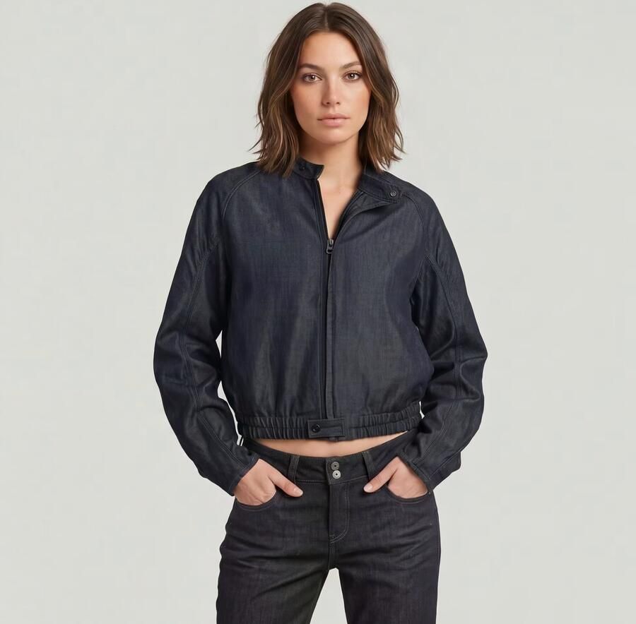 G-Star RAW Lightweight Zomerjas Bomber Donkerblauw Dames - Foto 4