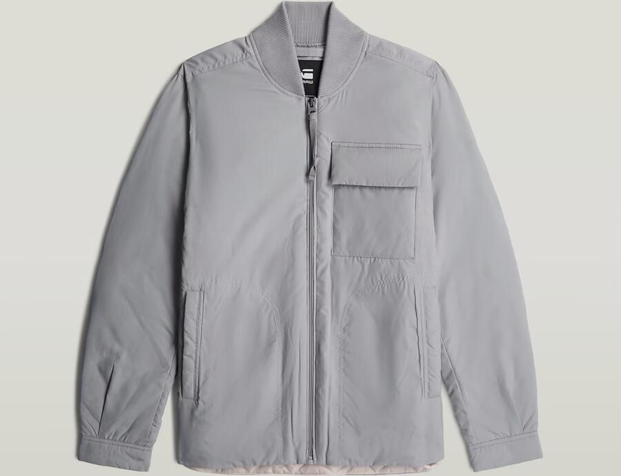 G-Star RAW Lofty Padded Overshirt Grijs Heren