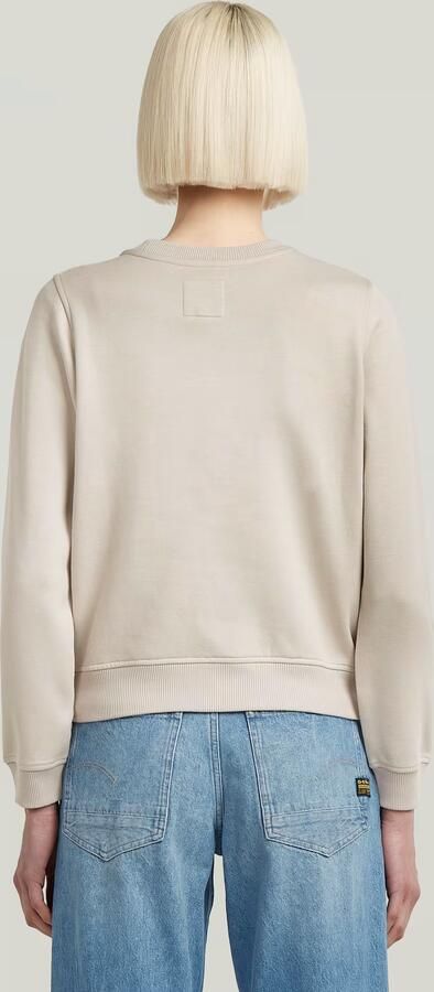 G-Star RAW Logo Crew Sweater Beige Dames - Foto 4