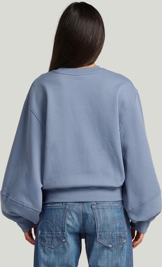 G-Star RAW Logo Crew Sweater Lichtblauw Dames - Foto 4
