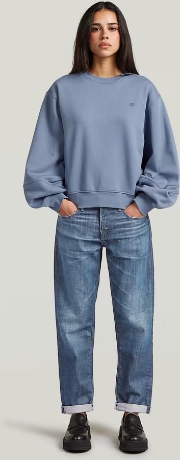 G-Star RAW Logo Crew Sweater Lichtblauw Dames - Foto 6