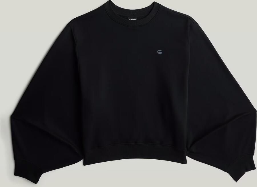G-Star RAW Logo Crew Sweater Zwart Dames