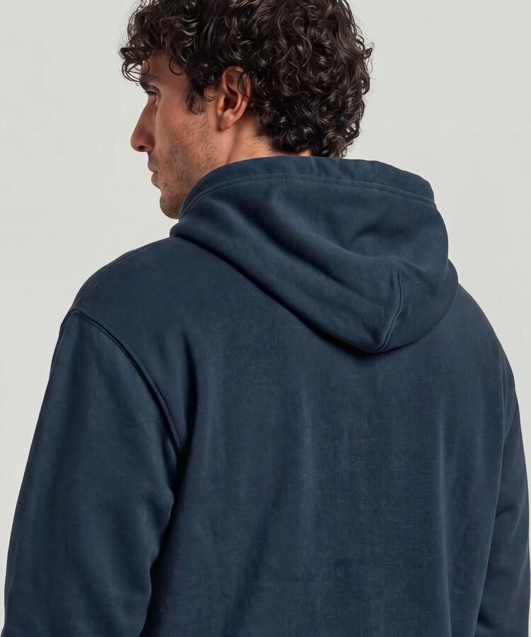 G-Star RAW Logo Hooded Sweat Long Sleeve Donkerblauw Heren - Foto 2