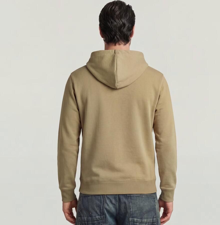 G-Star RAW Logo Hooded Sweater Beige Heren - Foto 4
