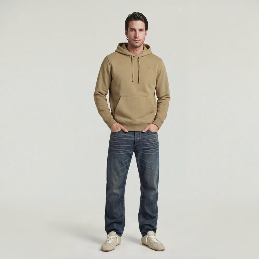 G-Star RAW Logo Hooded Sweater Beige Heren - Foto 2