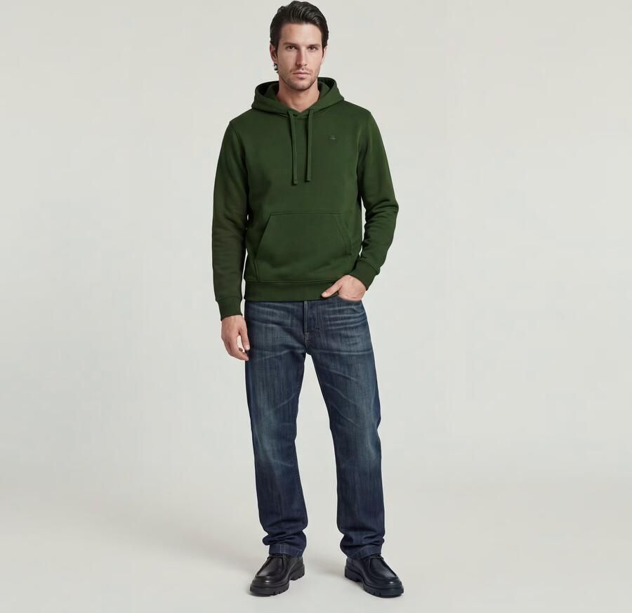 G-Star RAW Logo Hooded Sweater Groen Heren - Foto 5