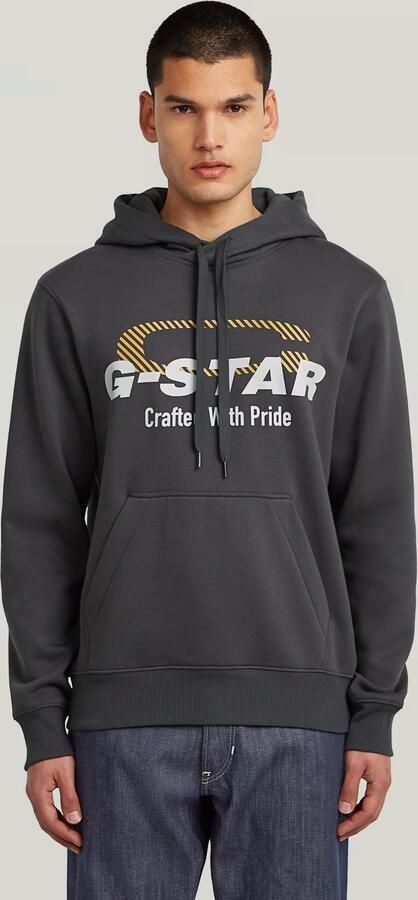 G-Star RAW Logo Hoodie Grijs Heren - Foto 7