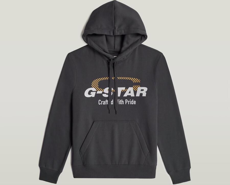 G-Star RAW Logo Hoodie Grijs Heren - Foto 3