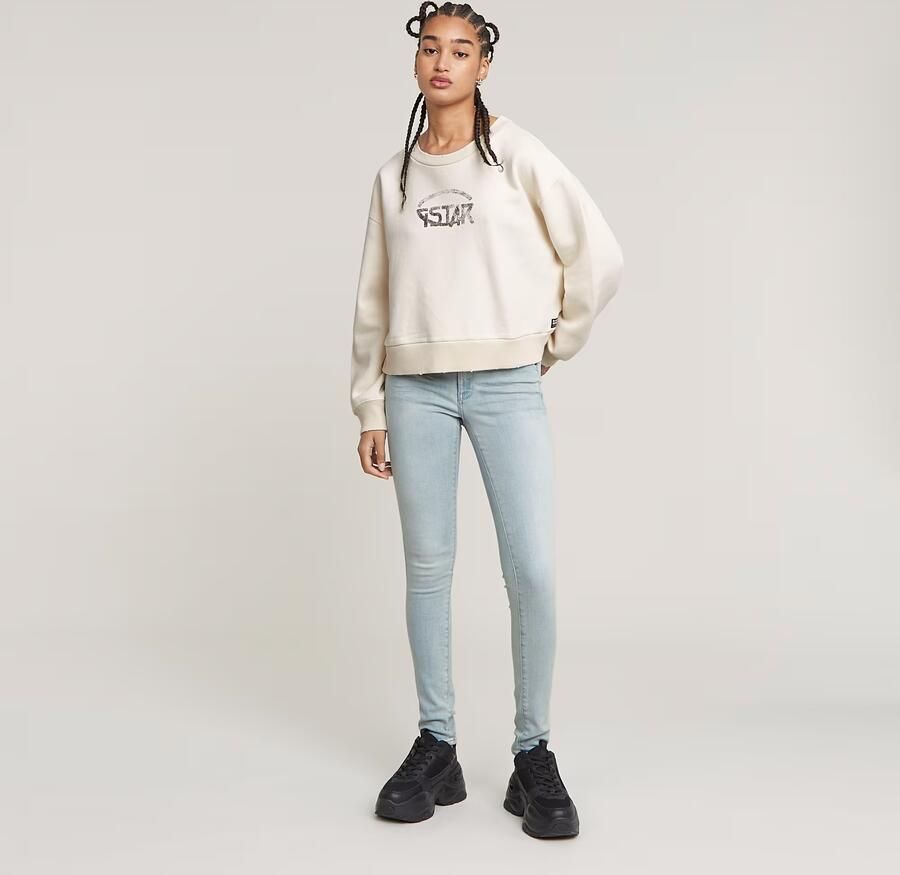 G-Star Logo Loose Sweater voor Vrouwen White Dames - Foto 5