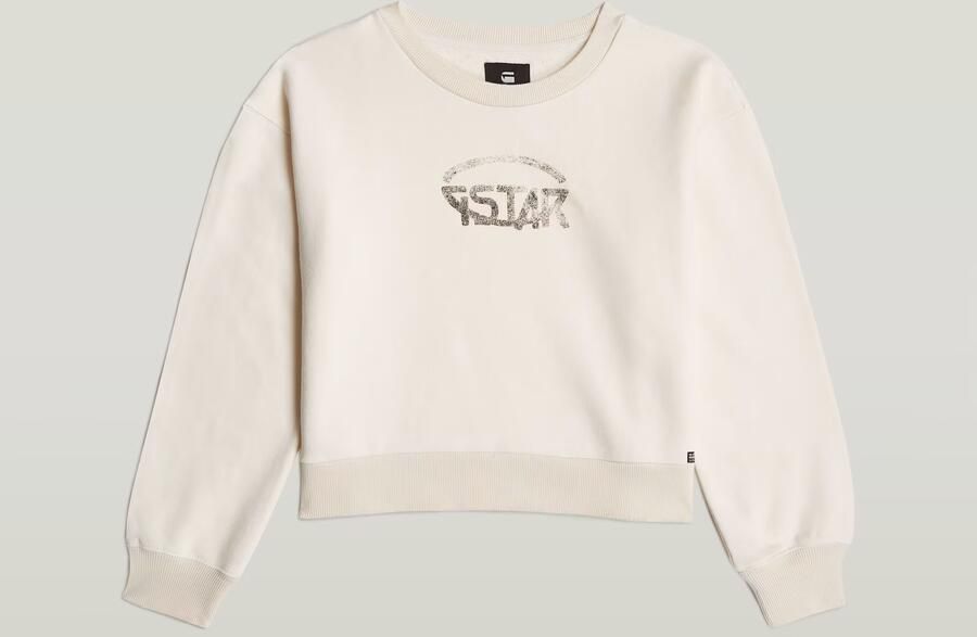 G-Star Logo Loose Sweater voor Vrouwen White Dames - Foto 11