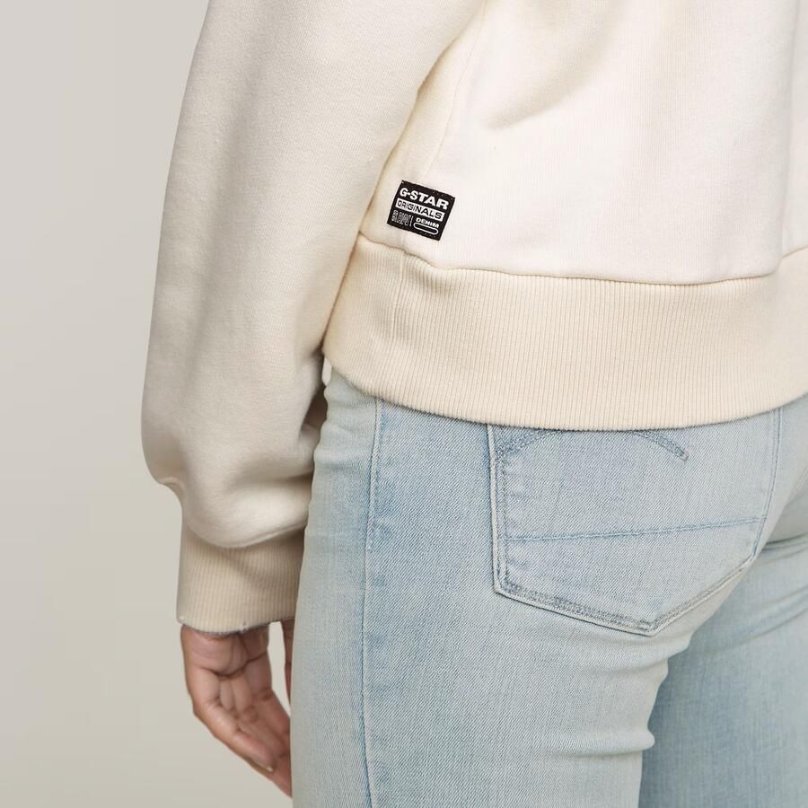 G-Star Logo Loose Sweater voor Vrouwen White Dames - Foto 2