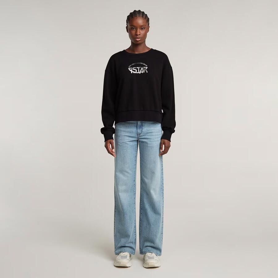 G-Star RAW Logo Loose Sweater Zwart Dames - Foto 2