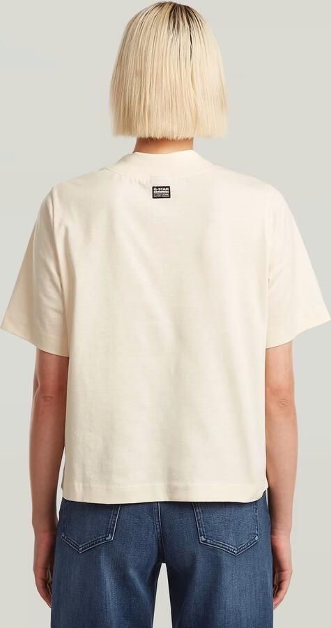 G-Star RAW Logo Mock T-Shirt Beige Dames - Foto 5