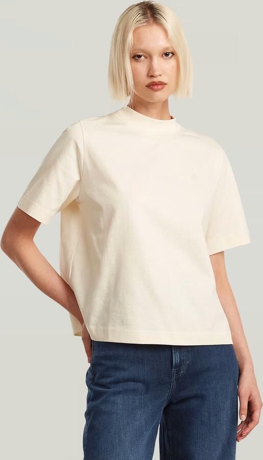 G-Star RAW Logo Mock T-Shirt Beige Dames - Foto 4