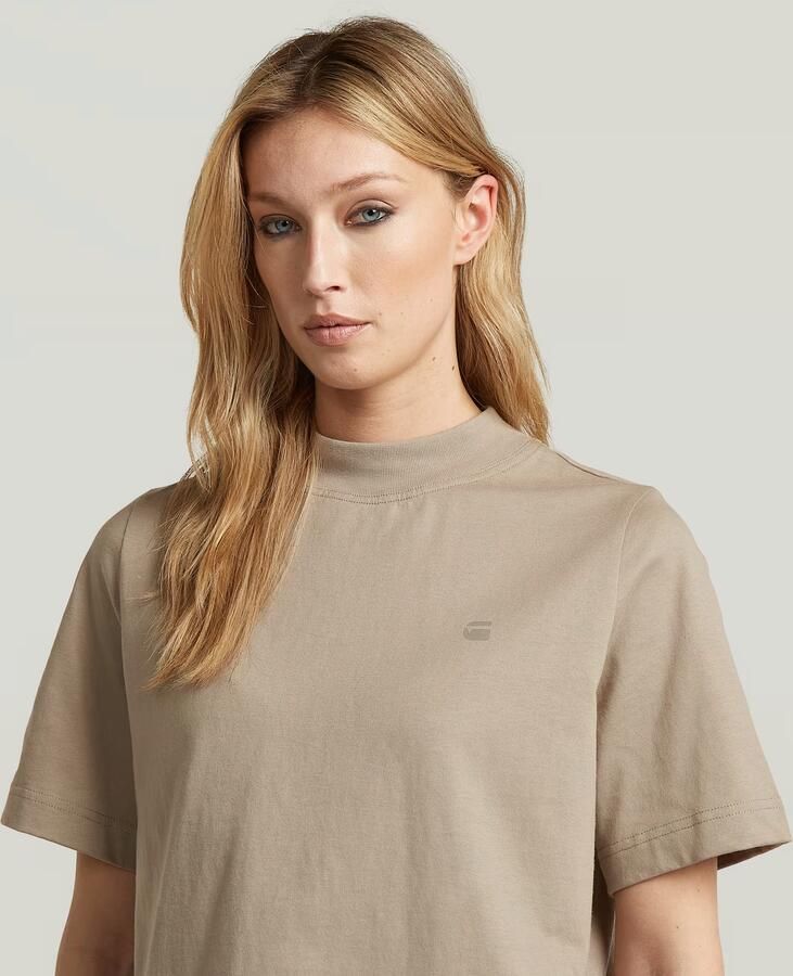 G-Star RAW Logo Mock T-Shirt Beige Dames - Foto 3