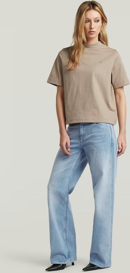 G-Star RAW Logo Mock T-Shirt Beige Dames - Foto 6