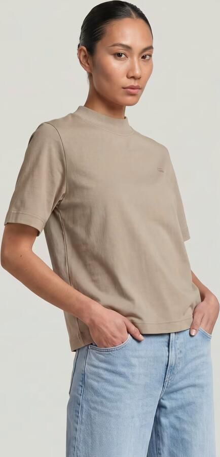 G-Star RAW Logo Mock T-Shirt Beige Dames - Foto 5
