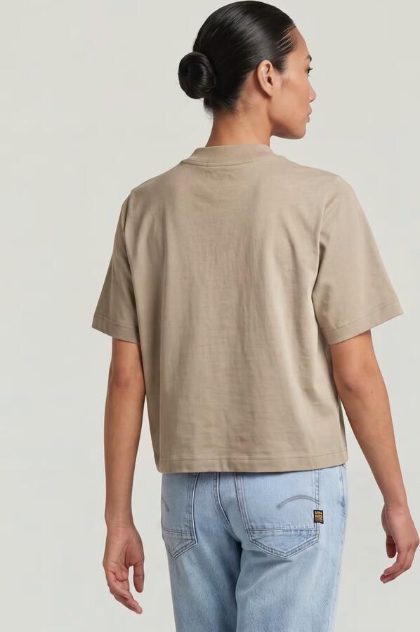 G-Star RAW Logo Mock T-Shirt Beige Dames - Foto 4