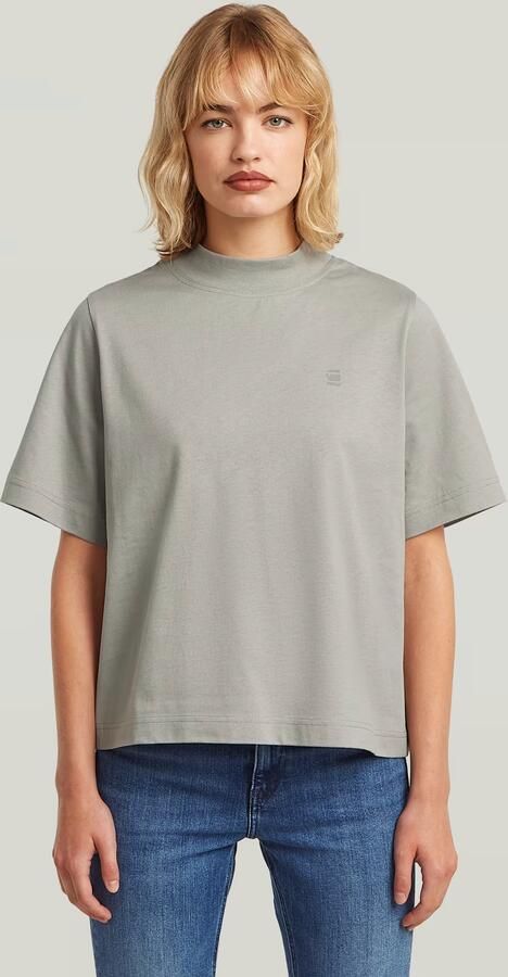 G-Star RAW Logo Mock T-Shirt Grijs Dames - Foto 6