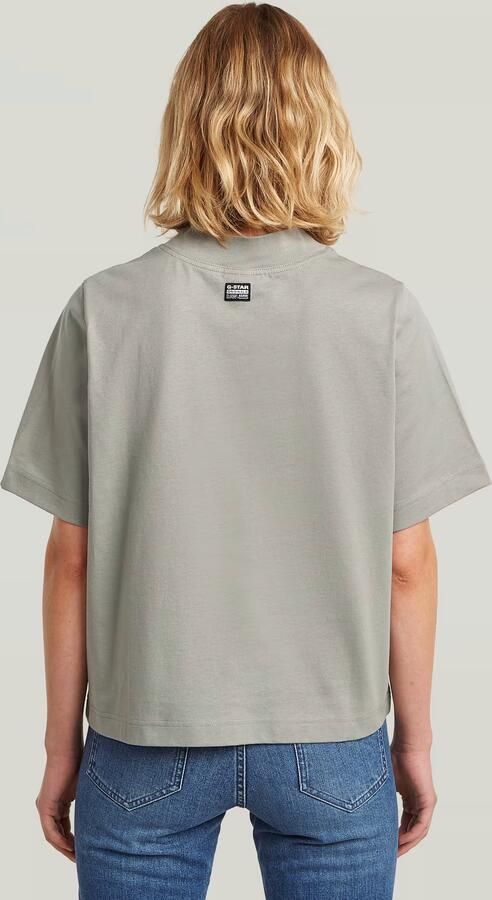 G-Star RAW Logo Mock T-Shirt Grijs Dames - Foto 3