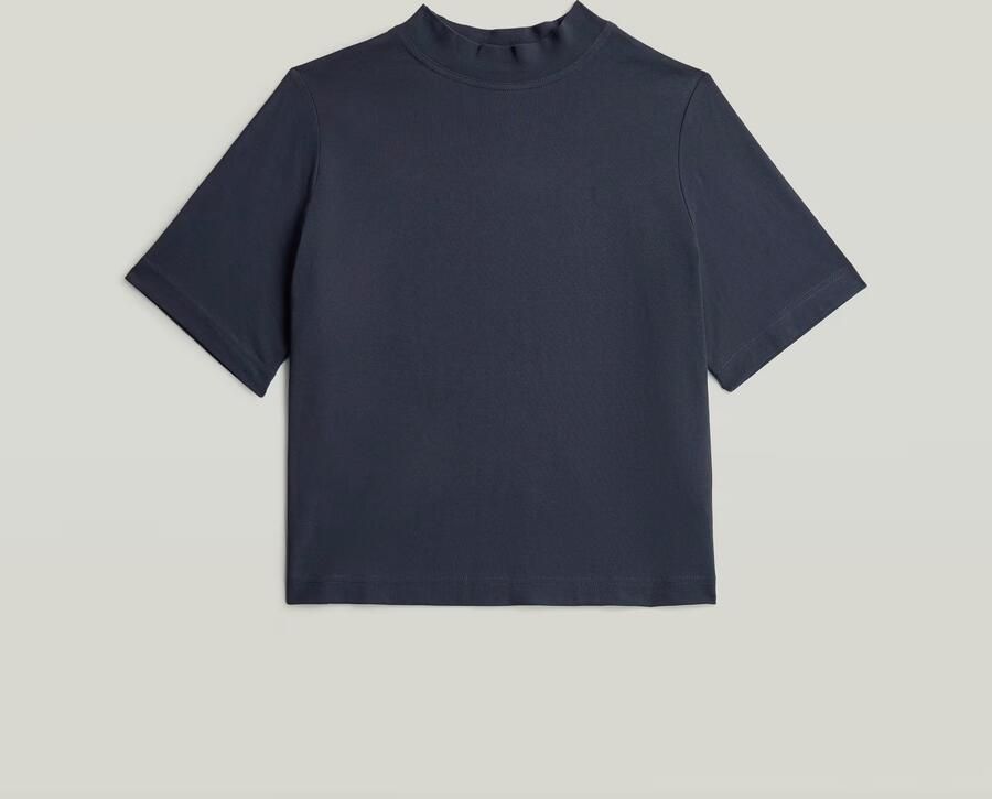G-Star RAW Logo Mock Top Donkerblauw Dames - Foto 3