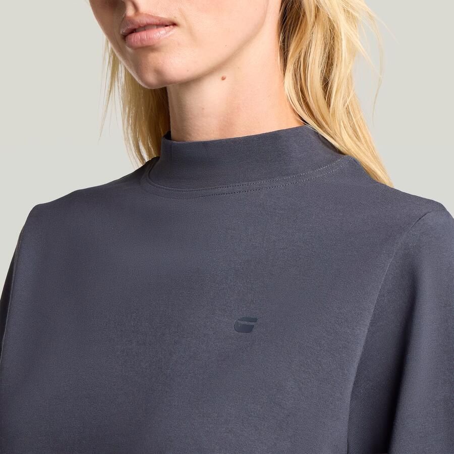 G-Star RAW Logo Mock Top Donkerblauw Dames - Foto 2