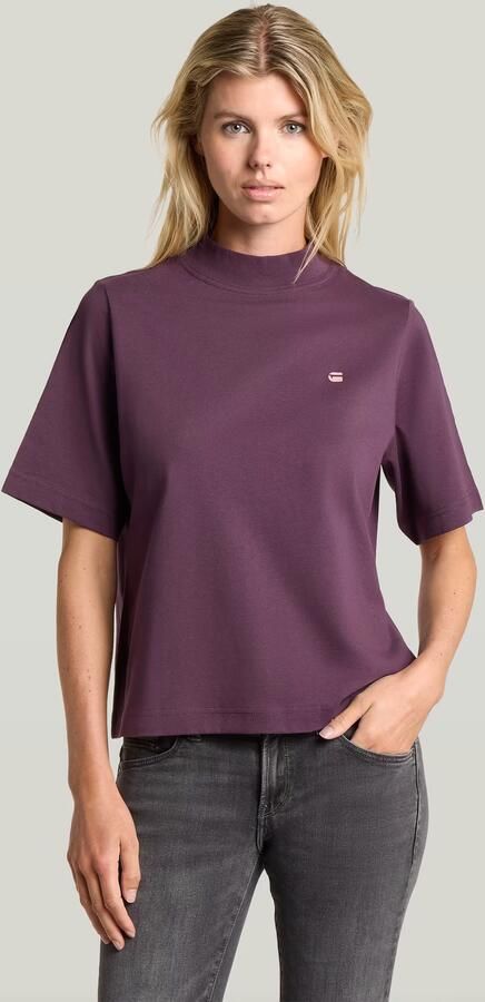 G-Star RAW Logo Mock Top Paars Dames