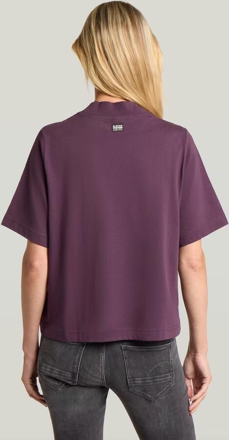 G-Star RAW Logo Mock Top Paars Dames - Foto 4