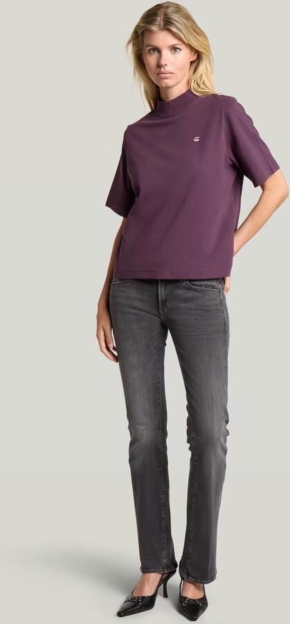G-Star RAW Logo Mock Top Paars Dames - Foto 5