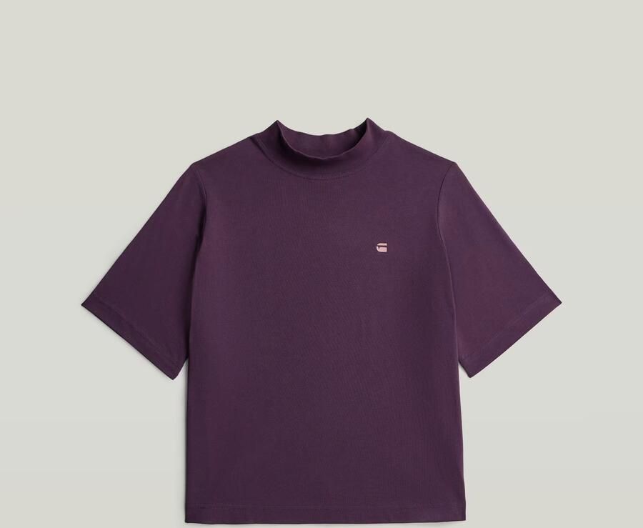 G-Star RAW Logo Mock Top Paars Dames - Foto 3