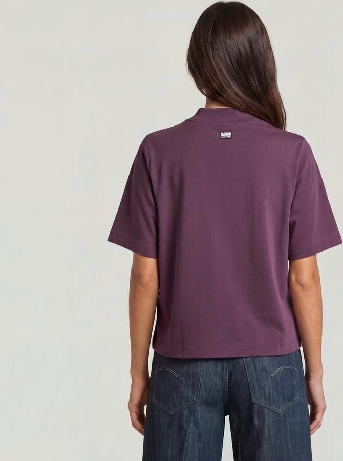 G-Star RAW Logo Mock Top Paars Dames - Foto 4