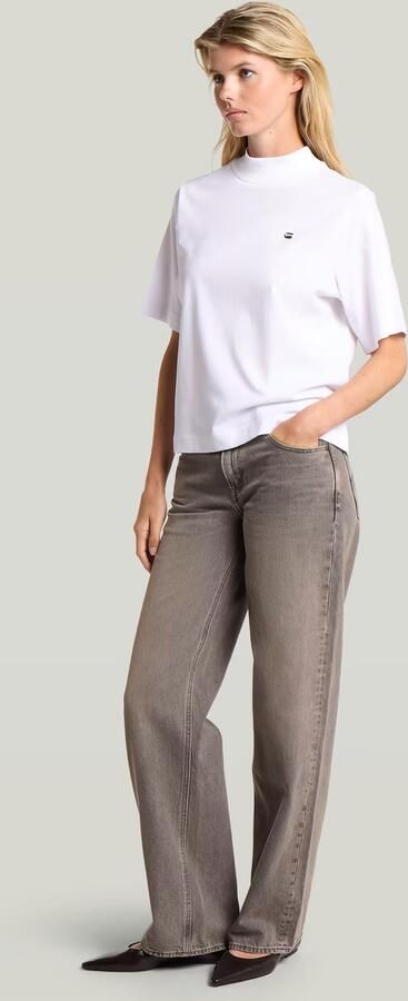 G-Star RAW Logo Mock Top Wit Dames - Foto 5