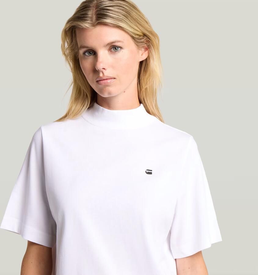 G-Star RAW Logo Mock Top Wit Dames - Foto 2