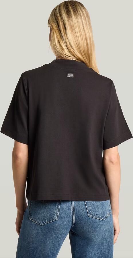 G-Star RAW Logo Mock Top Zwart Dames - Foto 4