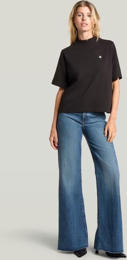 G-Star RAW Logo Mock Top Zwart Dames - Foto 5